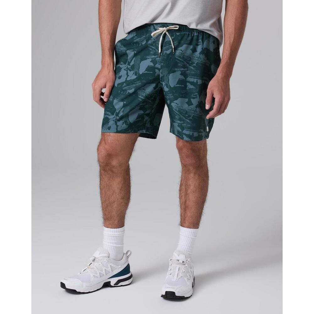 Vuori Men's Size Medium Deep Sea Painted Banks Session Session 7" Inseam Shorts